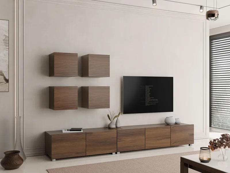 Tessan TV-veggseksjon - brun - Møbler - TV- & Mediamøbler - TV-møbelsett