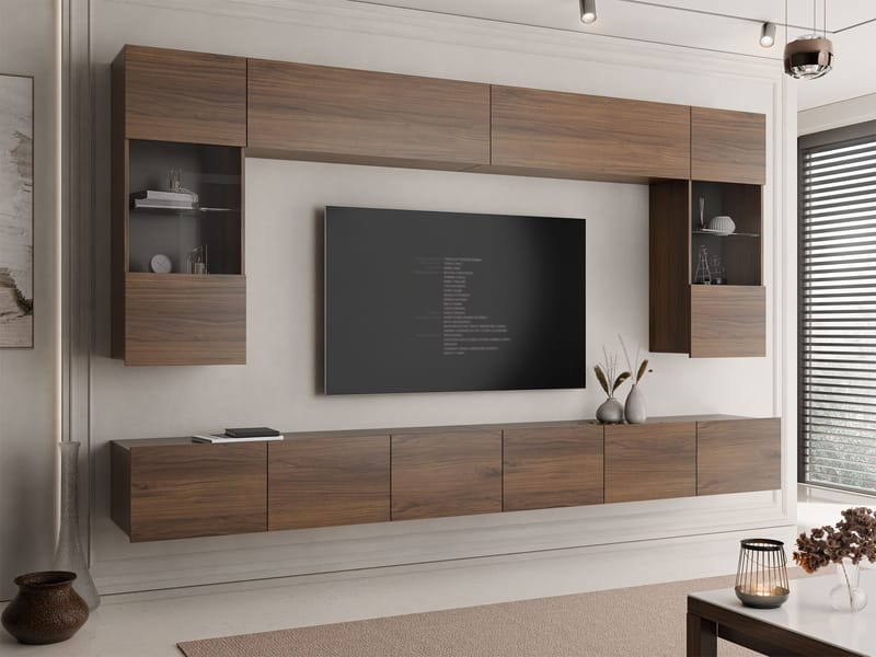 Tessan TV-veggseksjon - brun - Møbler - TV- & Mediamøbler - TV-møbelsett
