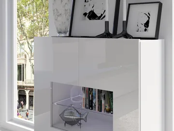 Tessan TV-veggseksjon med LED-belysning - blå - Møbler - TV- & Mediamøbler - TV-møbelsett