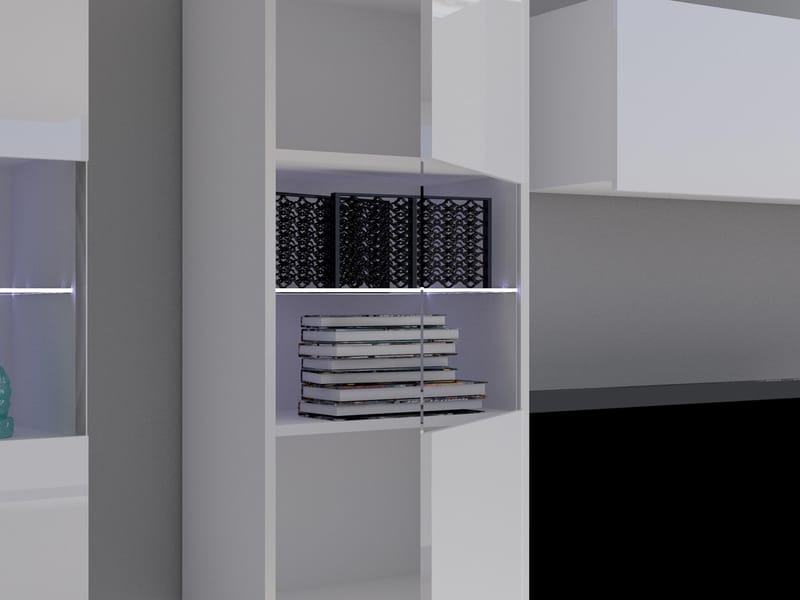 Tessan TV-veggseksjon med LED-belysning - brun - Møbler - TV- & Mediamøbler - TV-møbelsett