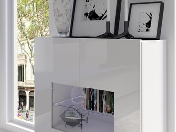 Tessan TV-veggseksjon med LED-belysning - brun - Møbler - TV- & Mediamøbler - TV-møbelsett