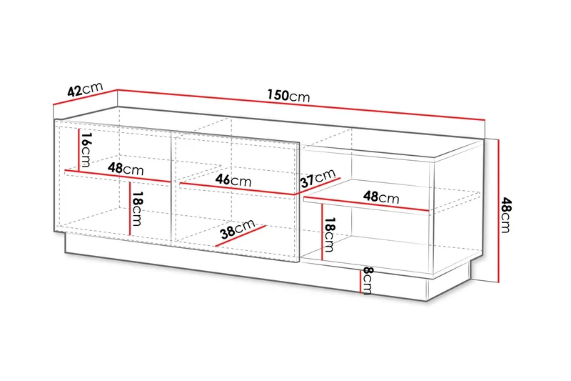 Torvalen Tv-bänk 150 cm - Beige - Møbler - TV- & Mediamøbler - TV benk & mediabenk