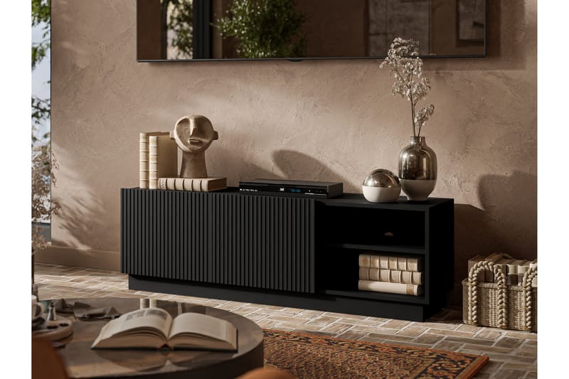 Torvalen Tv-bänk 150 cm - Svart - Møbler - TV- & Mediamøbler - TV benk & mediabenk