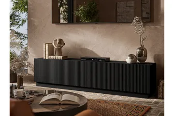 Torvalen Tv-bänk 200 cm - Svart - Møbler - TV- & Mediamøbler - TV benk & mediabenk