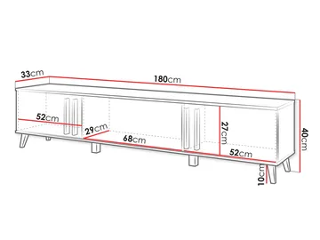 Torvos TV-benk 180 cm - Svart - Møbler - TV- & Mediamøbler - TV benk & mediabenk