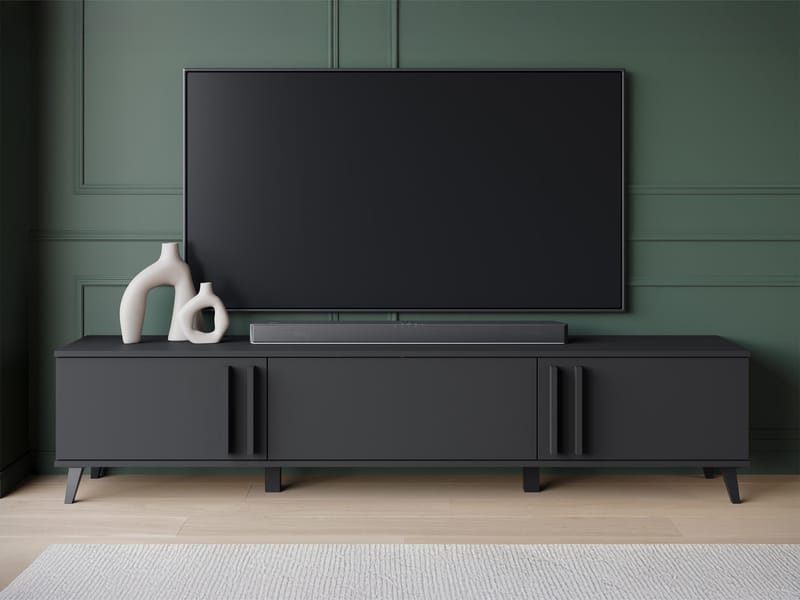 Torvos TV-benk 180 cm - Svart - Møbler - TV- & Mediamøbler - TV benk & mediabenk