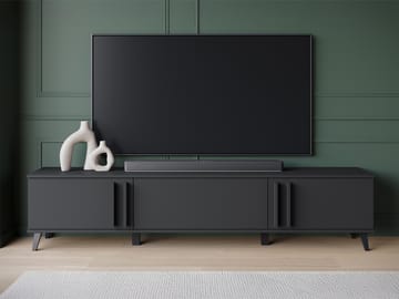 Torvos TV-benk 180 cm - Svart - Møbler - TV- & Mediamøbler - TV benk & mediabenk