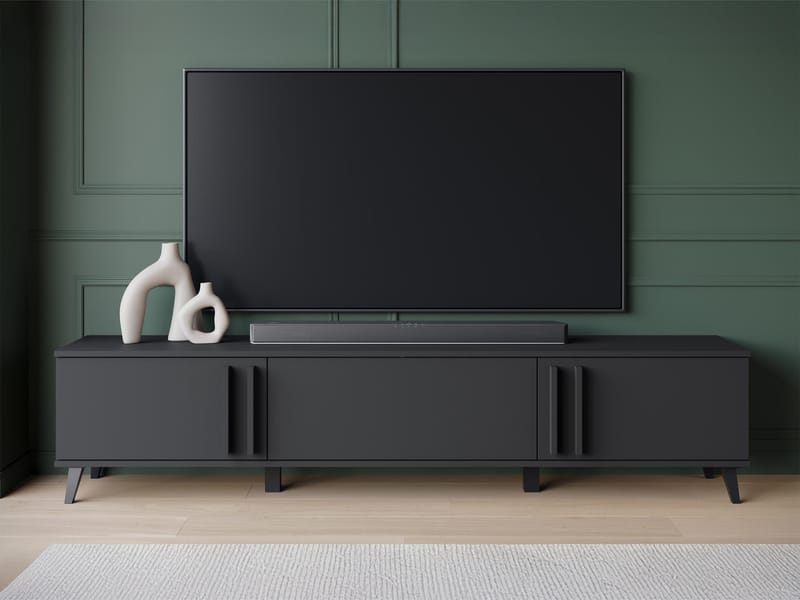 Torvos TV-benk 180 cm - Svart - Møbler - TV- & Mediamøbler - TV benk & mediabenk