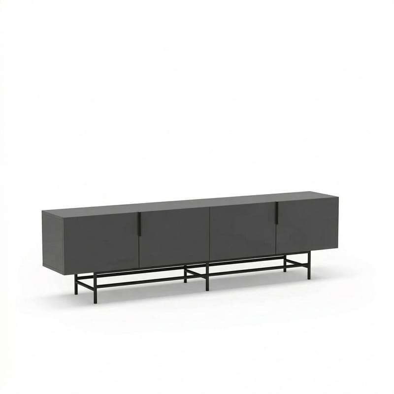 Truvia TV-benk 200x55x35 cm, Antrasitt/Svart