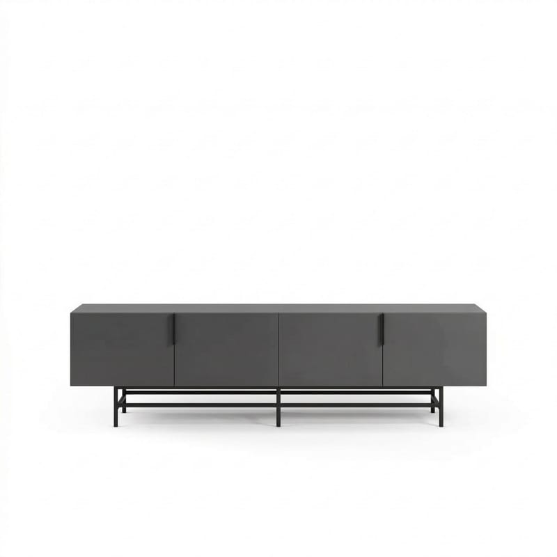 Truvia TV-benk 200x55x35 cm - Antrasitt/Svart - Møbler - TV- & Mediamøbler - TV benk & mediabenk
