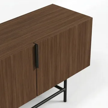 Truvia TV-benk 200x55x35 cm - Valnøtt og svart - Møbler - TV- & Mediamøbler - TV benk & mediabenk