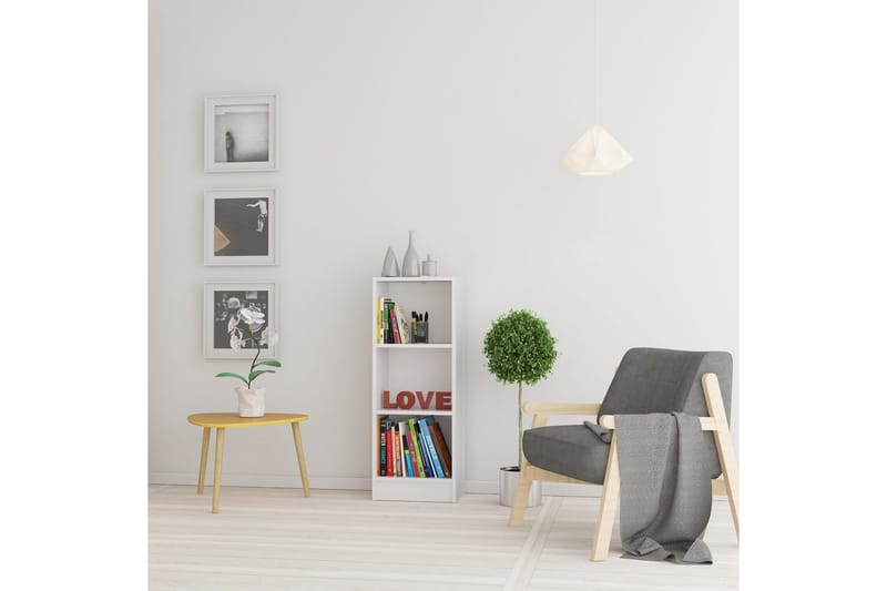 Trysil Bokhylle 107 cm - Hvit - Oppbevaring - Hylle - Bokhylle