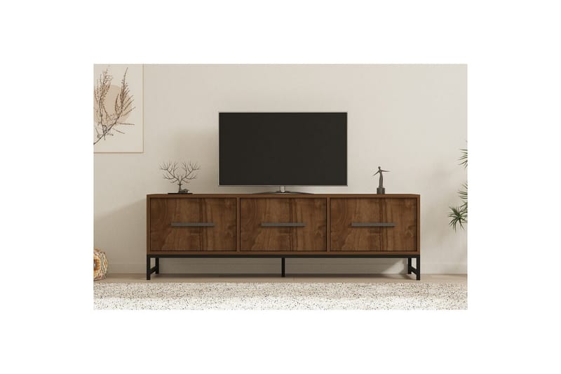 Tukums TV-benk 160 cm - Rødfarget tre - Møbler - TV- & Mediamøbler - TV benk & mediabenk