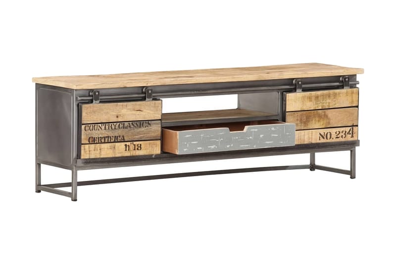 TV-benk 120x30x40 cm heltre mango - TV benk & mediabenk