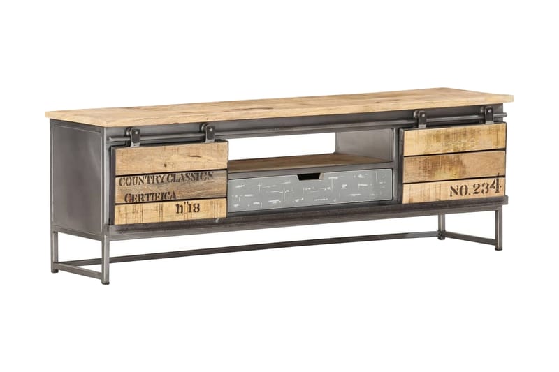 TV-benk 120x30x40 cm heltre mango - TV benk & mediabenk