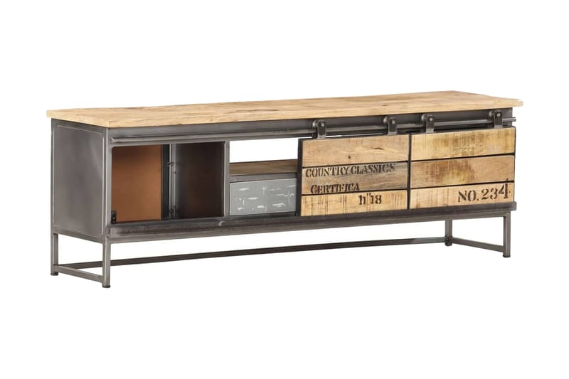 TV-benk 120x30x40 cm heltre mango - TV benk & mediabenk