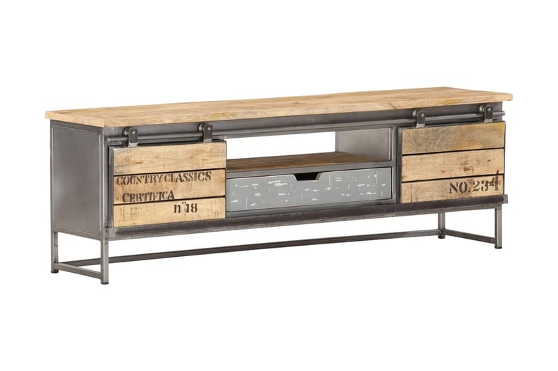 TV-benk 120x30x40 cm heltre mango - TV benk & mediabenk