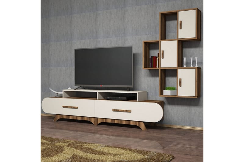 TV-Benk Amtorp 205 cm - Brun - TV-møbelsett