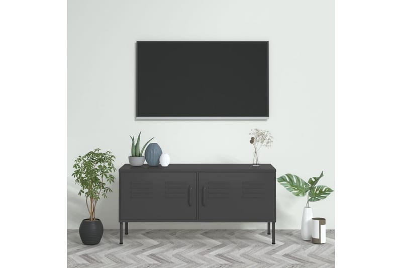 TV-benk antrasitt 105x35x50 cm stål - Antrasittgrå - TV benk & mediabenk