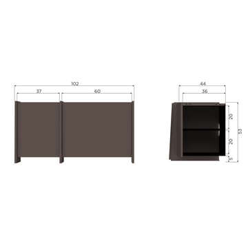 TV-benk Brock 102 cm - Mellombrun - Møbler - TV- & Mediamøbler - TV-skap