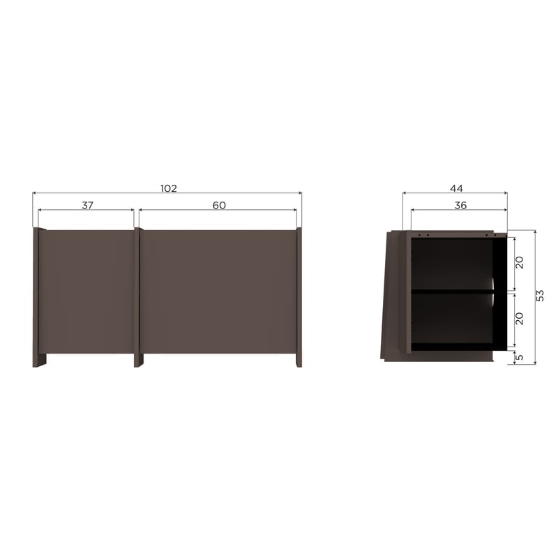 TV-benk Brock 102 cm - Mellombrun - Møbler - TV- & Mediamøbler - TV-skap