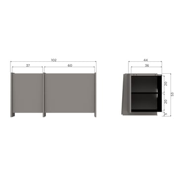 TV-benk Brock 102 cm - Varmgrå - Møbler - TV- & Mediamøbler - TV-skap