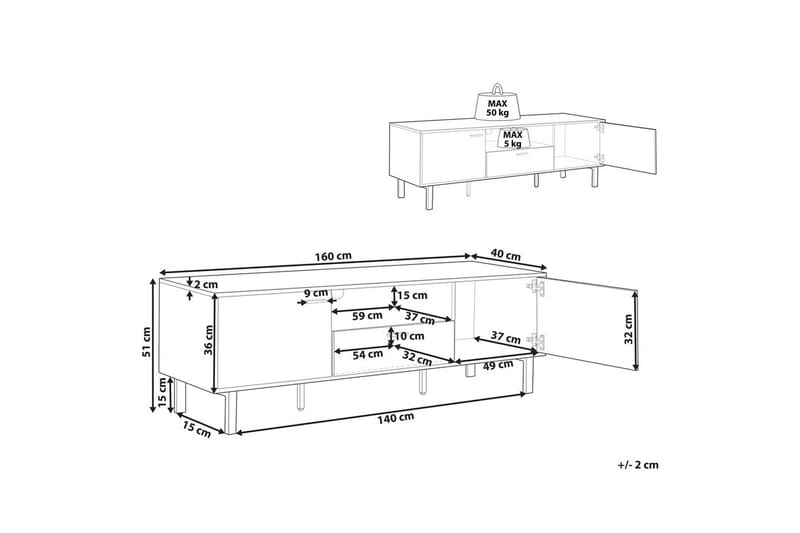 TV-benk Claremont - Møbler - TV- & Mediamøbler - TV benk & mediabenk