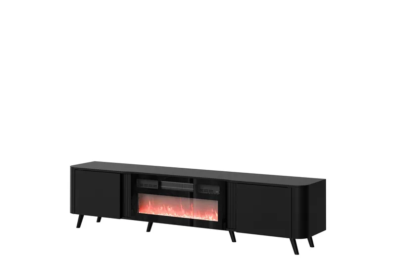 TV-benk Clement 200 cm, Svart