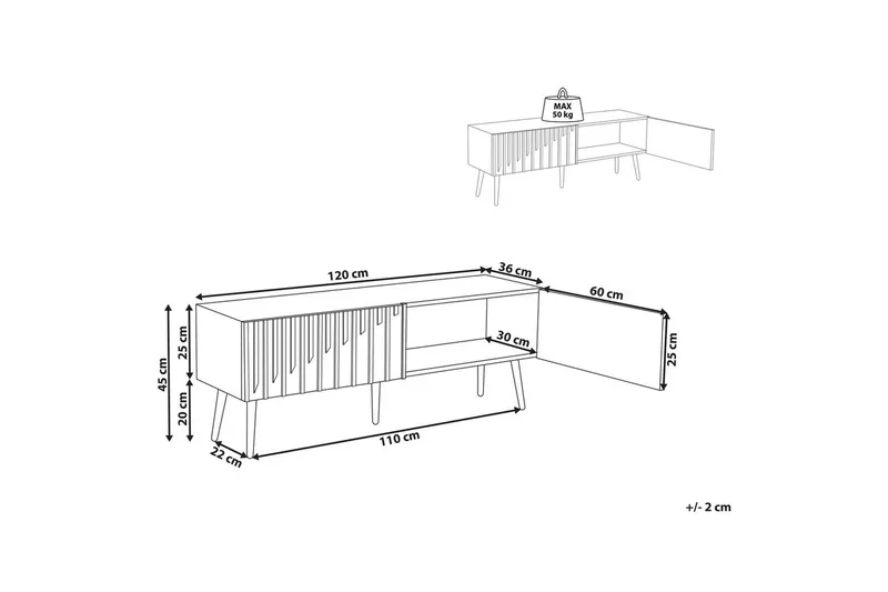 TV-benk Dalcross - Møbler - TV- & Mediamøbler - TV benk & mediabenk