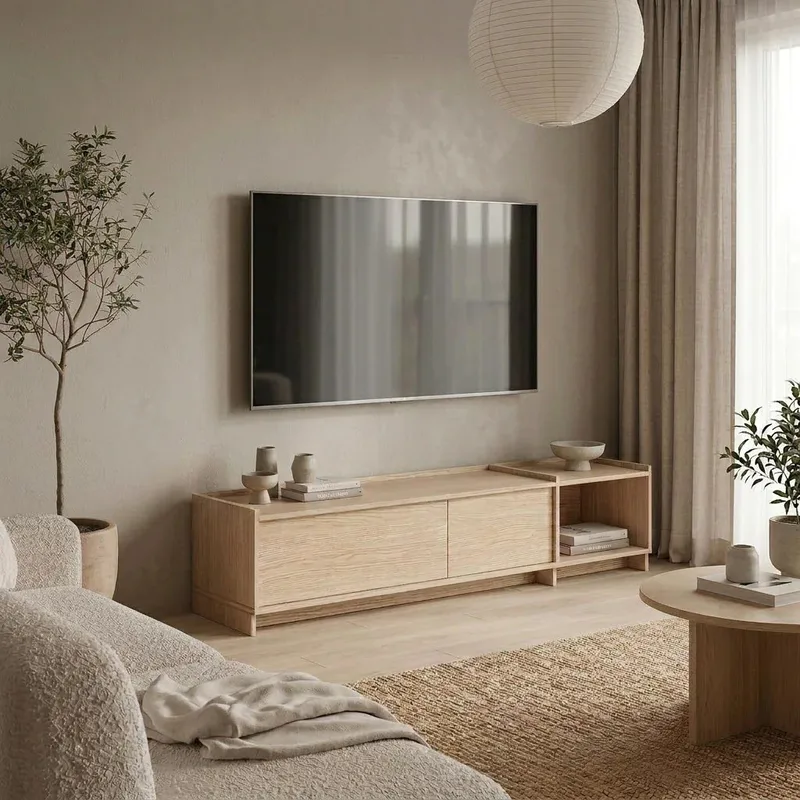 TV-benk Deyloris 180 cm - lyst naturtre - Møbler - TV- & Mediamøbler - TV benk & mediabenk