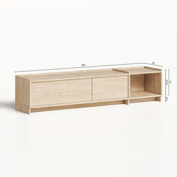 TV-benk Deyloris 180 cm - lyst naturtre - Møbler - TV- & Mediamøbler - TV benk & mediabenk