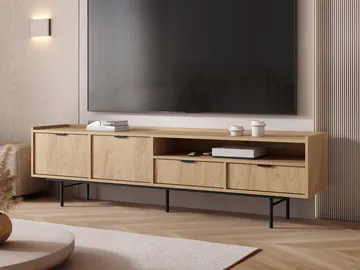 TV-benk Edison Hickory-eik - Hickory-eik - Møbler - TV- & Mediamøbler - TV benk & mediabenk