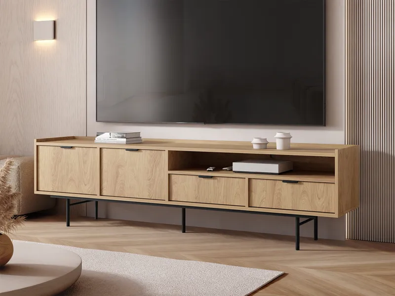 TV-benk Edison Hickory-eik - Hickory-eik - Møbler - TV- & Mediamøbler - TV benk & mediabenk