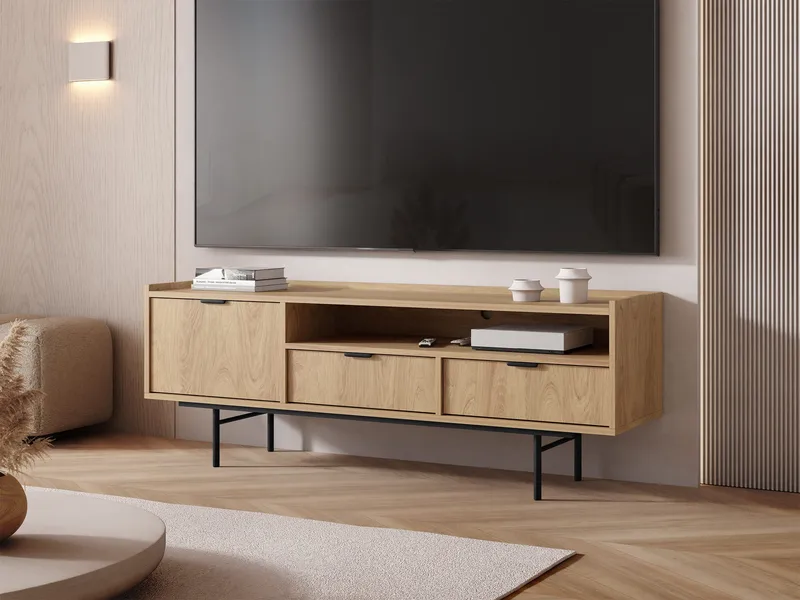 TV-benk Edison Hickory-eik - Hickory-eik - Møbler - TV- & Mediamøbler - TV benk & mediabenk