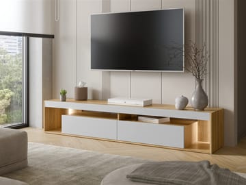 TV-benk FIORE - Brun og grå - Møbler - TV- & Mediamøbler - TV benk & mediabenk