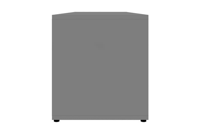 TV-benk høyglans grå 120x34x37 cm sponplate - Grå - TV benk & mediabenk