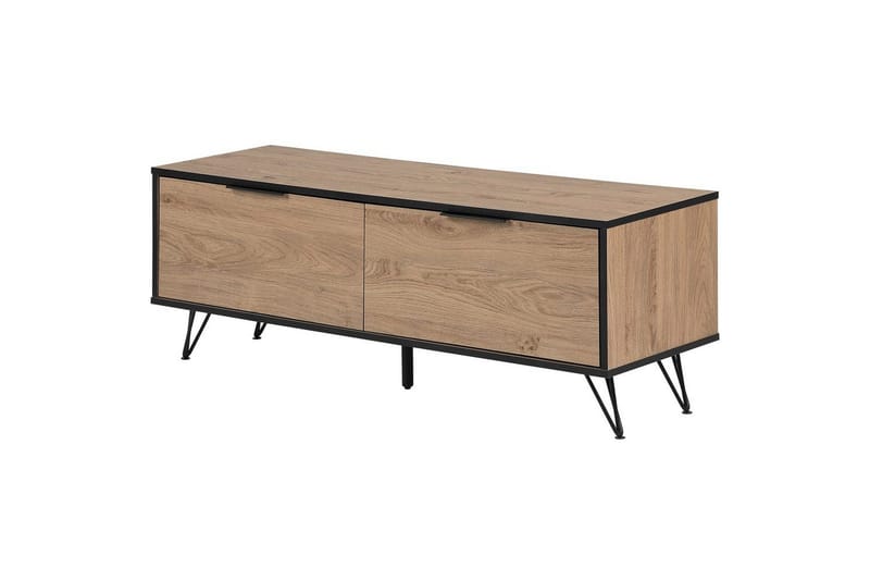 TV-benk Halston Lyst tre, svart - Lyst tre, svart - Møbler - TV- & Mediamøbler - TV benk & mediabenk