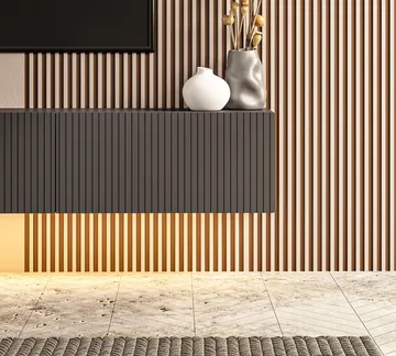 TV-benk Hanah Home Ada (180 x 28,6 x 31,4 cm) Antrasitt - Antrasitt - Møbler - TV- & Mediamøbler - TV benk & mediabenk