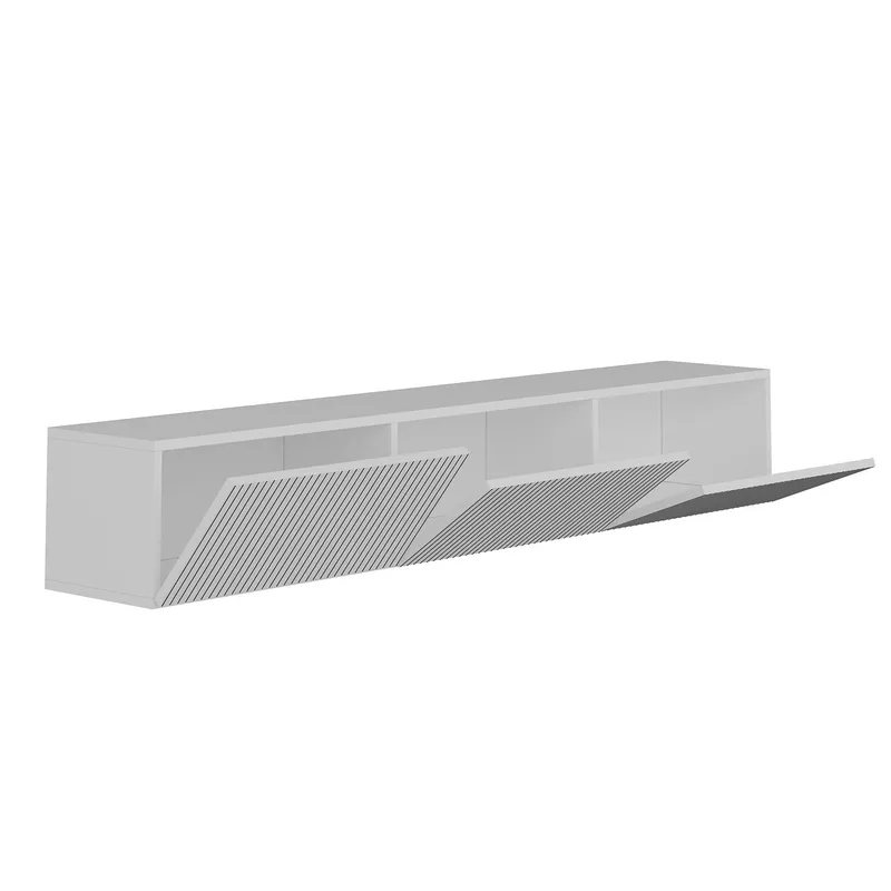 TV-benk Hanah Home Ada (180 x 28,6 x 31,4 cm) Hvit - Hvit - Møbler - TV- & Mediamøbler - TV benk & mediabenk