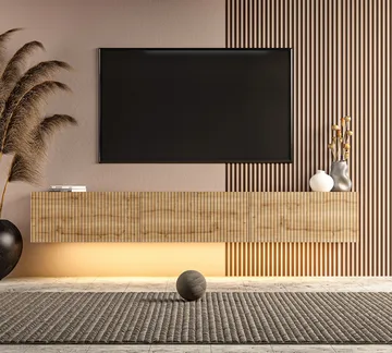 TV-benk Hanah Home Ada (180 x 28,6 x 31,4 cm) Sapphire Oak - Sapphire Oak - Møbler - TV- & Mediamøbler - TV benk & mediabenk