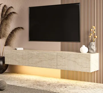 TV-benk Hanah Home Ada (180 x 28,6 x 31,4 cm) Travertin - Travertin - Møbler - TV- & Mediamøbler - TV benk & mediabenk