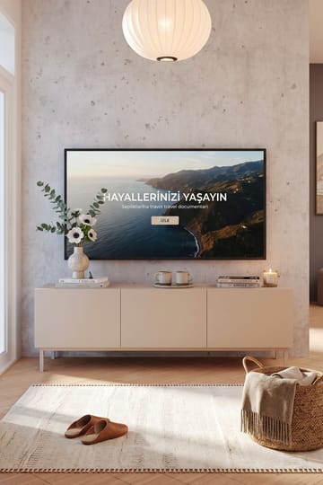 TV-benk Hanah Home Coast (150 x 47,3 x 36,8 cm) Sand - Sand - Møbler - TV- & Mediamøbler - TV benk & mediabenk