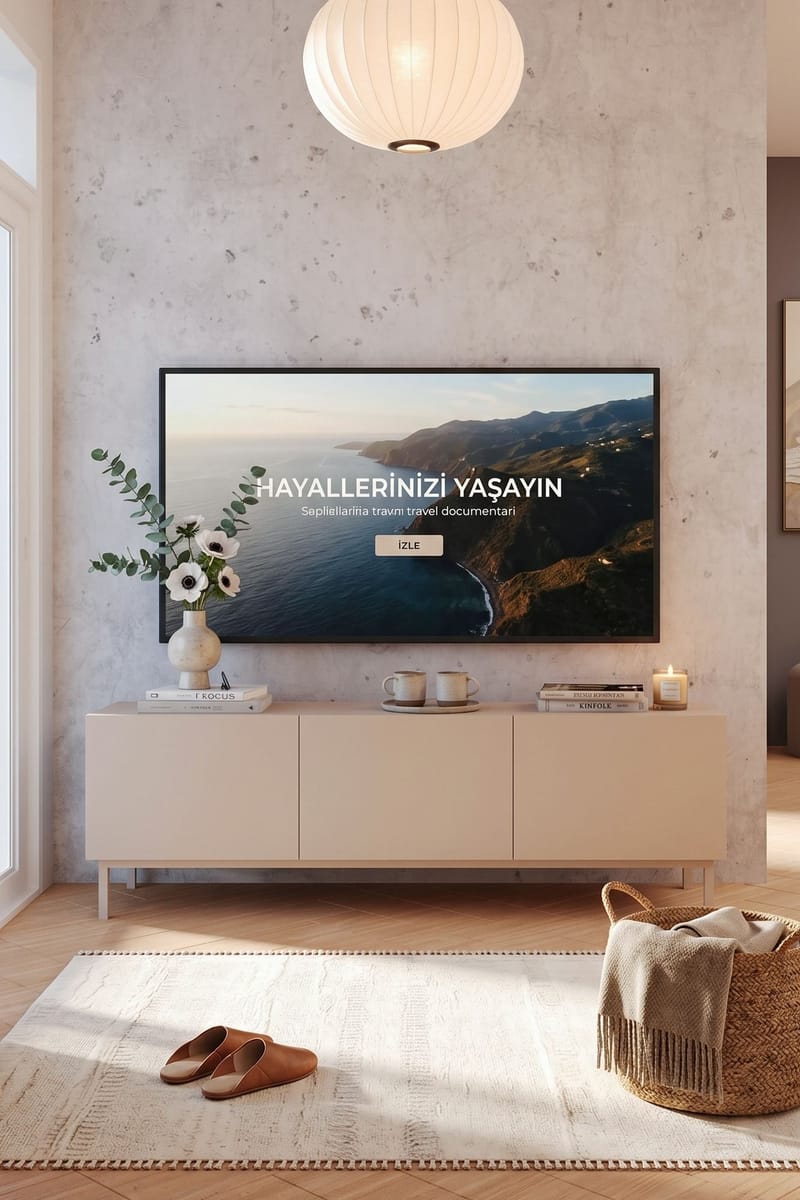 TV-benk Hanah Home Coast (150 x 47,3 x 36,8 cm) Sand - Sand - Møbler - TV- & Mediamøbler - TV benk & mediabenk