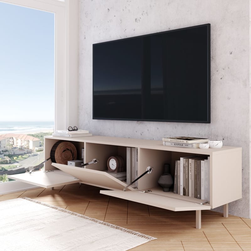 TV-benk Hanah Home Coast (180 x 47,3 x 36,8 cm) Sand - Sand - Møbler - TV- & Mediamøbler - TV benk & mediabenk