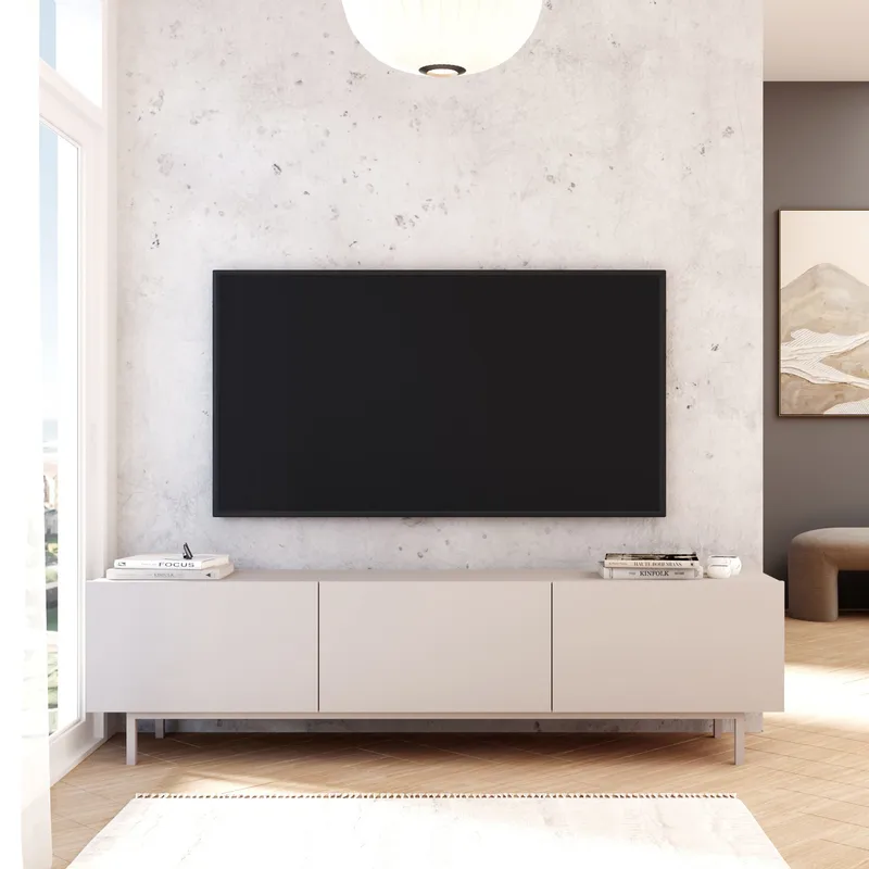 TV-benk Hanah Home Coast (180 x 47,3 x 36,8 cm) Sand - Sand - Møbler - TV- & Mediamøbler - TV benk & mediabenk