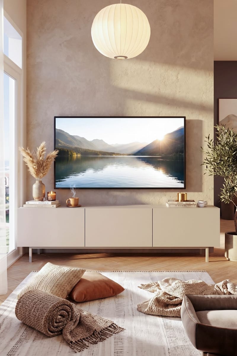 TV-benk Hanah Home Coast (180 x 47,3 x 36,8 cm) Sand - Sand - Møbler - TV- & Mediamøbler - TV benk & mediabenk