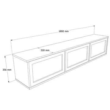 TV-benk Hanah Home Dune (180 x 35,6 x 32 cm) Eik - Eik - Møbler - TV- & Mediamøbler - TV benk & mediabenk