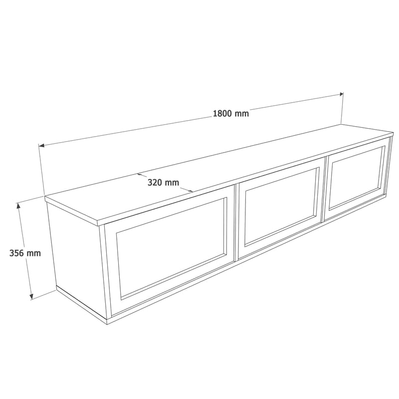 TV-benk Hanah Home Dune (180 x 35,6 x 32 cm) Eik - Eik - Møbler - TV- & Mediamøbler - TV benk & mediabenk