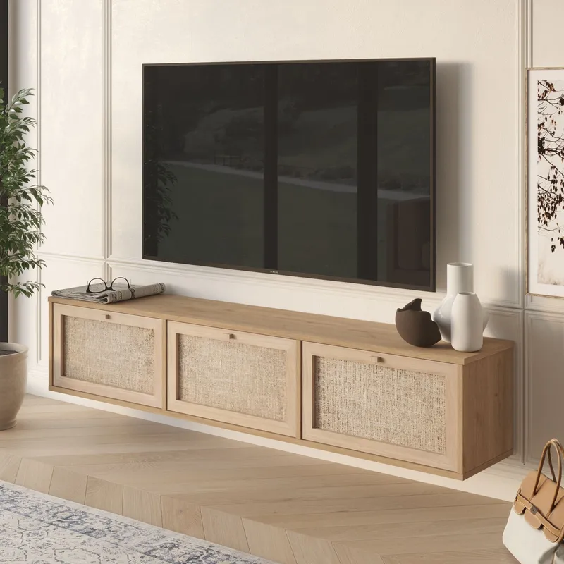 TV-benk Hanah Home Dune (180 x 35,6 x 32 cm) Eik - Eik - Møbler - TV- & Mediamøbler - TV benk & mediabenk
