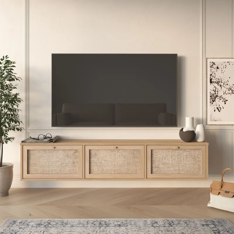 TV-benk Hanah Home Dune (180 x 35,6 x 32 cm) Eik - Eik - Møbler - TV- & Mediamøbler - TV benk & mediabenk